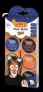 JOVI farby na tvár Zoo 6x8 ml sada s príslušenstvom (maľovanie na tvár)