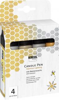 KREUL Sada CANDLE PEN na maľovanie sviečok GLAMOUR 4 ks (KREUL Sada)