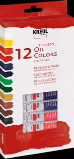 Kreul Sada olejových farieb El Greco 12x12ml (Sada olejových farieb)
