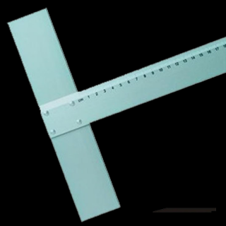 Leniar hliníkové pravítko s T-profilom s plastovou stupnicou