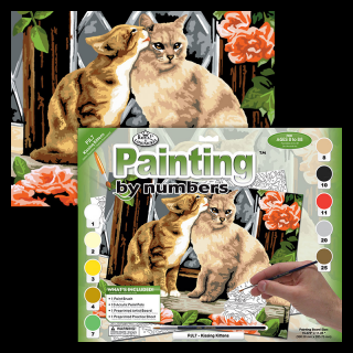 Maľovanie podľa čísiel formát A3 - Mačky (Sada na maľovanie podľa čísiel)
