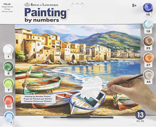 Maľovanie podľa čísiel formát A3  - Mestská pláž (Sada na maľovanie)