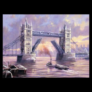 Maľovanie podľa čísiel formát A3  - Tower bridge (Sada na maľovanie)