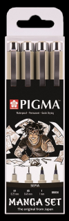 Manga Pigma® Micron sépiové perá - set 4 ks (Manga Pigma® Micron sépiové)