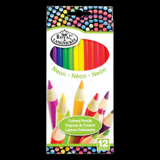 Neonové farebné ceruzky Royal & Langnickel - sada 12 ks