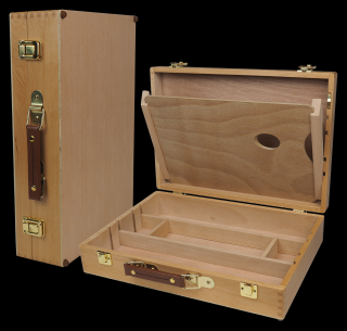 PHOENIX Drevený umelecký kufrík na farby a štetce - box 2 (PHOENIX)