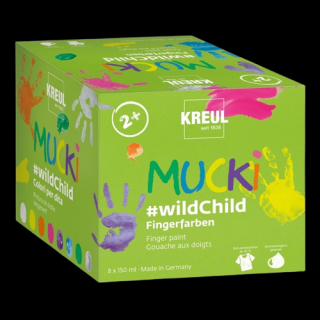 Prémiová sada prstových farieb Kreul MUCKI #wildChild 8x150ml (sada)
