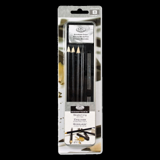 Royal Langnickel - Mini sada skicovacích ceruziek v plechu - 8ks (Royal)