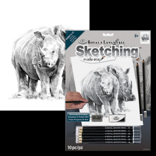 Royal & Langnickel sada na skicovanie s motívom - Pár nosorožcov (Royal)