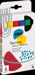 Sada akrylových markerov KREUL Triton edge - 6ks (Akrylové fixy)