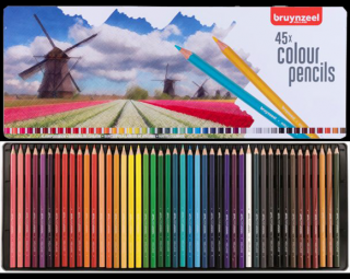 Sada farebných ceruziek Bruynzeel - Holandsko - 45ks (Bruynzeel farebné)
