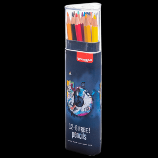 Sada farebných ceruziek Bruynzeel - Tmavé - 12 + 6 kusov! (Sada)