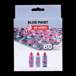 Sada farieb Art Creation Blob Paint Pink - 3 x 80 ml (Sada farieb Art)