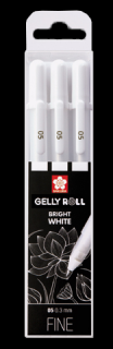 Sakura Gelly Roll Bright White Fine 05 - sada 3 ks  (Sakura Gelly Roll)