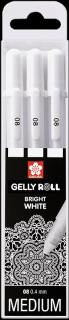 Sakura Gelly Roll Bright White Medium 08 - sada 3 ks  (Sakura Gelly Roll)