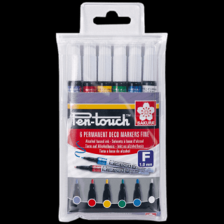 Sakura Pen-touch fine farebný set - 6ks (Pen-touch permanent deco)