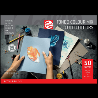Talens Tónovaný papier - Studené farby A4, 180g - 50 listov (Talens)