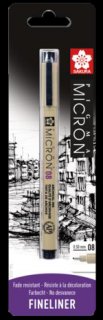 Technické pero Sakura Pigma Micron® 08 - čierne 0,50 mm v blistri