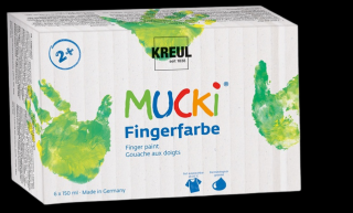 Základná sada prstových farieb Kreul MUCKI 6x150 ml (Sada farieb pre)