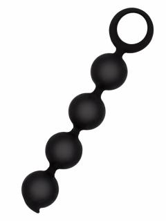 665 Short Silicone Anal Beads Black