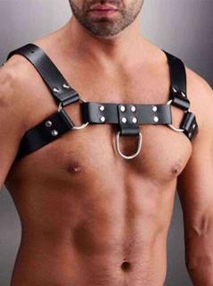 MisterB Genuine Leather BDSM Top Harness Black