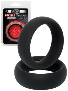 Push Production Silicone Donut Cockring Black (40/20mm)