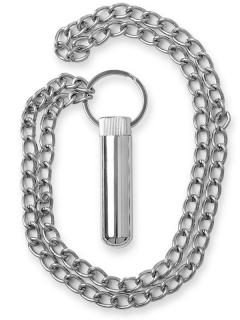 Push Production Stainless Steel Inhaler with Chain