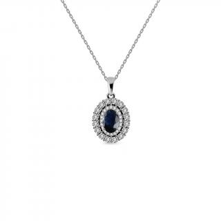 Briliantový prívesok so zafírom 1,01ct KU1434AZP
