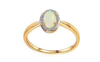 Briliantový prsteň s austrálskym opálom 0,41 ct Joelle IZBR790B