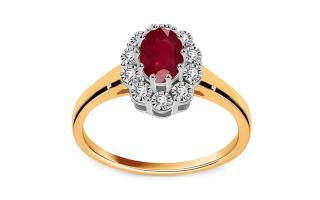 Briliantový prsteň s rubínom z kolekcie Rose ROYBR172RUHR