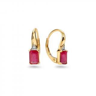 Dámske rubínové náušnice 1,56ct Delaney KU3093