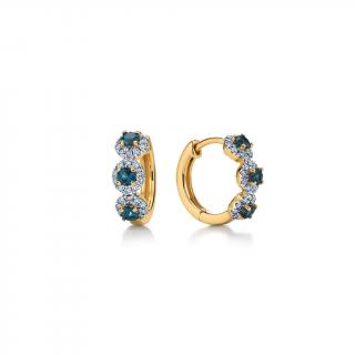 Decentné náušnice s London Blue topásom 0,44 ct KU2146