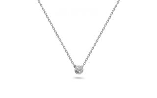 Decentný diamantový náhrdelník Zoya, biele zlato 14K IZBR890A