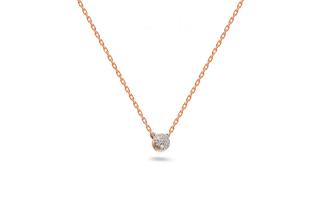 Decentný diamantový náhrdelník Zoya, ružové zlato 14K IZBR890RNR
