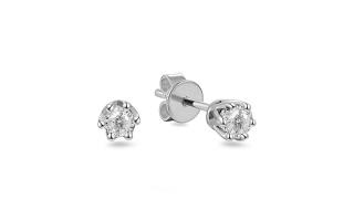 Diamantové napichovacie náušnice Blair, biele zlato IZBR1237A