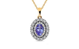 Diamantový prívesok s tanzanitom 0,480 ct KU1434TP