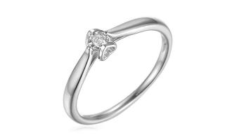 Diamantový prsteň z bieleho zlata 0.020 ct Layra IZBR517A