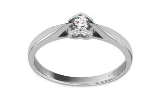 Diamantový prsteň z bieleho zlata 0.100 ct Delight ROYBR123A