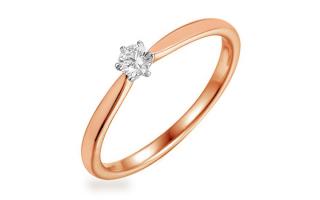 Diamantový zásnubný prsteň z ružového zlata Aurin IZBR356R