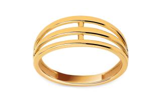 Elegantný zlatý prsteň IZ19066