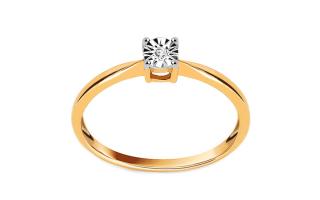 Jednoduchý diamantový zásnubný prsteň Aliza KU0014