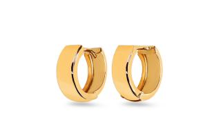 Lesklé široké krúžky 1cm Janelle, 14K IZ9790