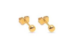 Minimalistické zlaté napichovacie náušnice guličky 3,5mm IZ18242B