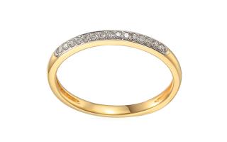 Minimalistický zlatý briliantový prsteň 0.050 ct IZBR675P