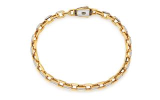 Monaco Chain bracelet Cavo Alternate Pavé lock 5 mm IZ30232N