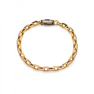 Monaco Chain bracelet Cavo Alternate Pavé lock 6 mm IZ30801N