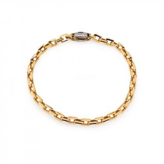 Monaco Chain bracelet Cavo Plain Pavé lock 5 mm Monaco Chain IZ30803N