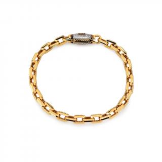 Monaco Chain bracelet Cavo Plain Pavé Lock 6 mm IZ30802N