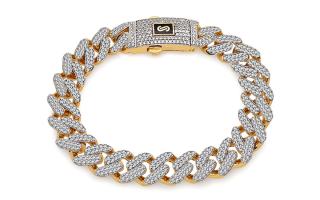 Monaco Chain bracelet Classic Pavé lock 11,5 mm IZ30227NUSA