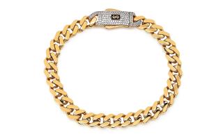 Monaco Chain bracelet Classic Plain Pavé lock 8 mm IZ30147N